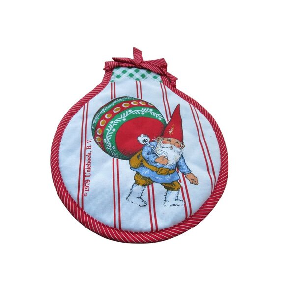 Vintage 1979 Unieboek B.V. Gnome Design Quilted Pot Holder - Picture 6 of 12